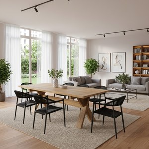 Table en teck recyclé 240 cm, rhodes