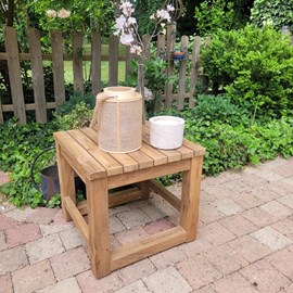 Tabouret en teck recyclé toscagne
