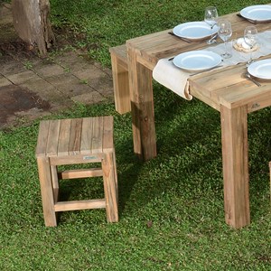 Tabouret en teck recyclé toscagne