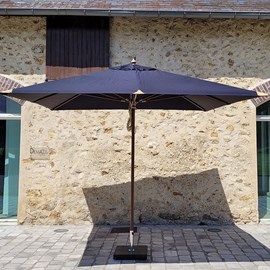 Parasol droit noir 3x3 m pegasia