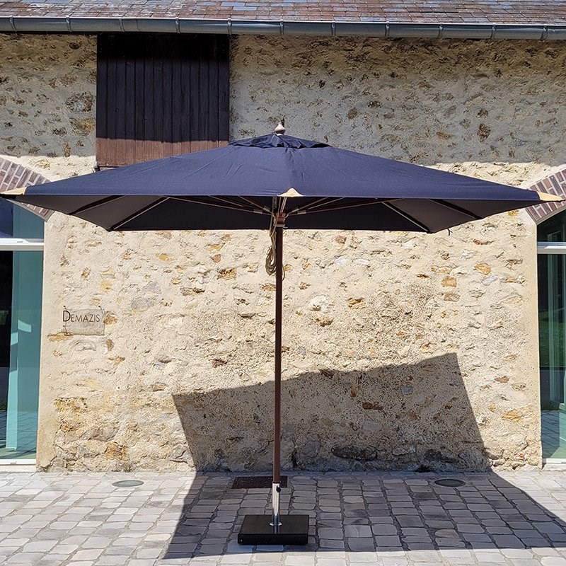 Parasol droit noir 3x3 m pegasia