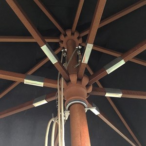 Parasol droit noir 3x3 m pegasia