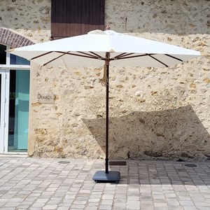 Parasol droit écru 3x3 m pegasia