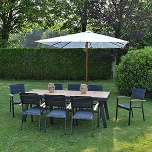 Parasol droit écru 3x3 m pegasia