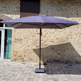 Parasol droit gris 3x3 m pegasia