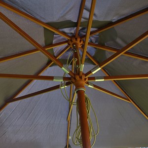 Parasol droit gris 3x3 m pegasia