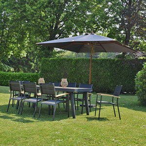 Parasol droit gris 3x3 m pegasia