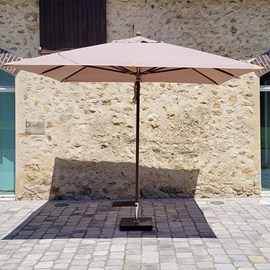 Parasol droit taupe 3x3 m pegasia