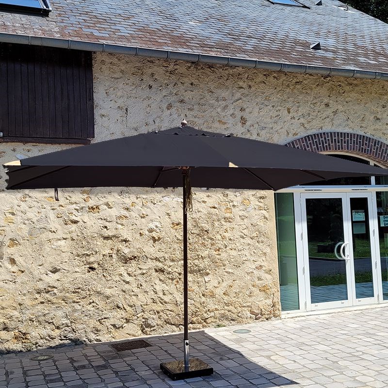 Parasol droit noir 4x3 m pegasia