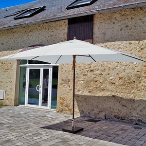 Parasol droit écru 4x3 m pegasia