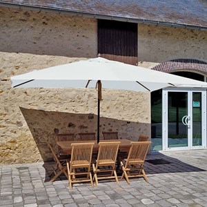 Parasol droit écru 4x3 m pegasia