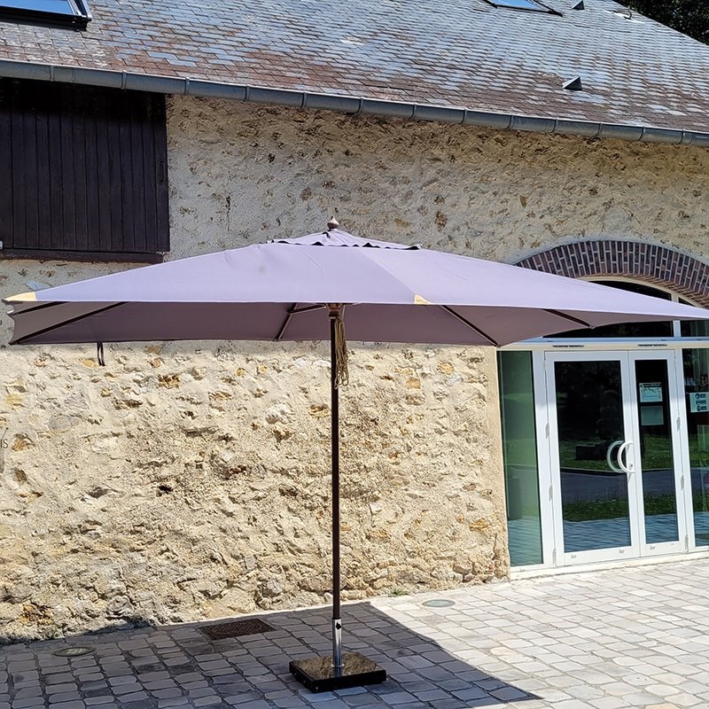 Parasol droit gris 4x3 m pegasia