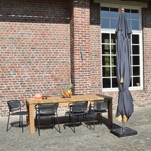 Parasol droit gris 4x3 m pegasia