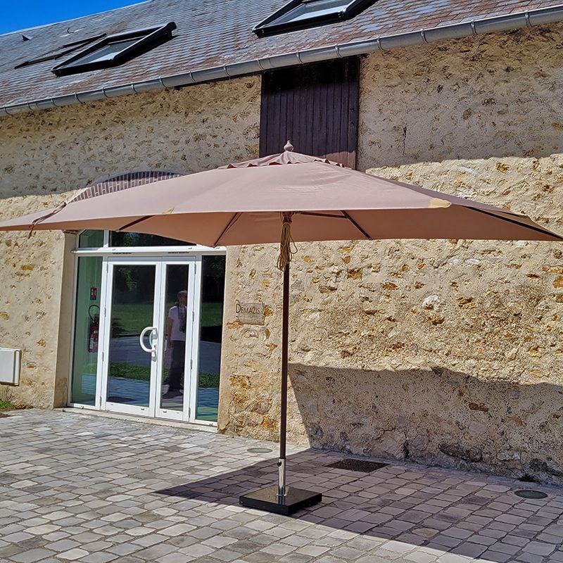 Parasol droit taupe 4x3 m pegasia