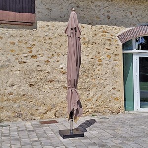 Parasol droit taupe 4x3 m pegasia