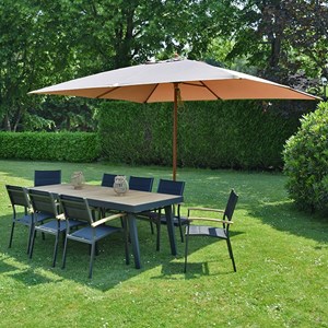 Parasol droit taupe 4x3 m pegasia