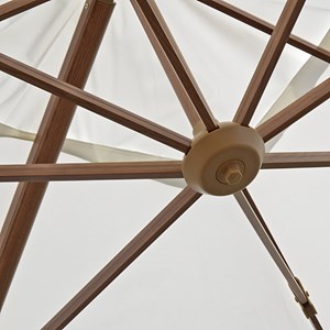 Parasol déporté écrue 3x3 m poseidon