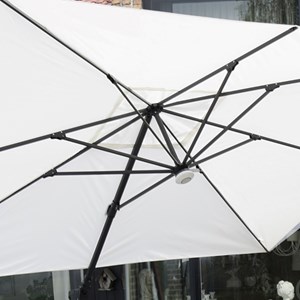 Parasol déporté écrue 4x3 m poseidon