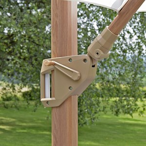 Parasol déporté écrue 4x3 m poseidon