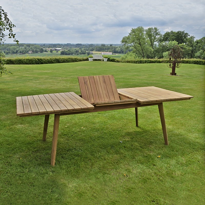 Table extensible teck massif flora 240