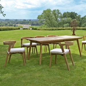 Table extensible teck massif flora 240