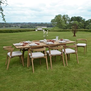 Table extensible teck massif flora 240