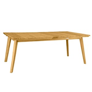 Table extensible teck massif flora xl