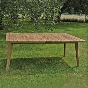 Table extensible teck massif flora xl
