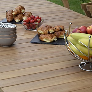 Table extensible teck massif flora xl