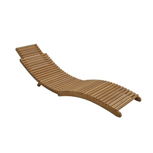 Bain de soleil pliant teck massif relax