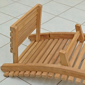 Bain de soleil pliant teck massif relax
