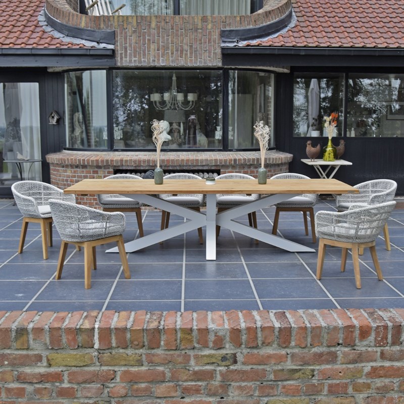 Table teck recyclé 240 cm conceptual