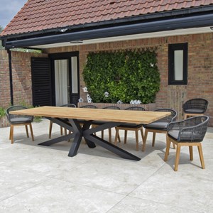 Table teck recyclé 300 cm conceptual