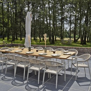 Table teck recyclé 300 cm conceptual