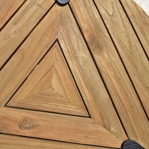 Table basse en teck recyclé 40 cm carmen