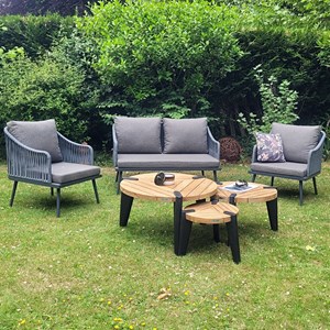 Table basse en teck recyclé 60 cm carmen