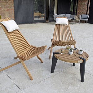 Table basse en teck recyclé 60 cm carmen