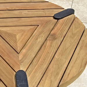 Table basse en teck recyclé 80 cm carmen