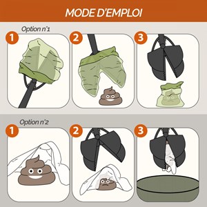 Pince à déjections animaux - 80cm - noir