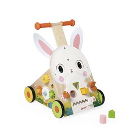 Chariot de marche multi-activités lapin