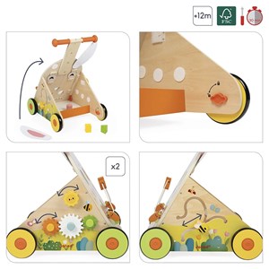 Chariot de marche multi-activités lapin