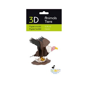 Maquette 3d en papier vautour