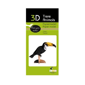 Maquette 3d en papier toucan
