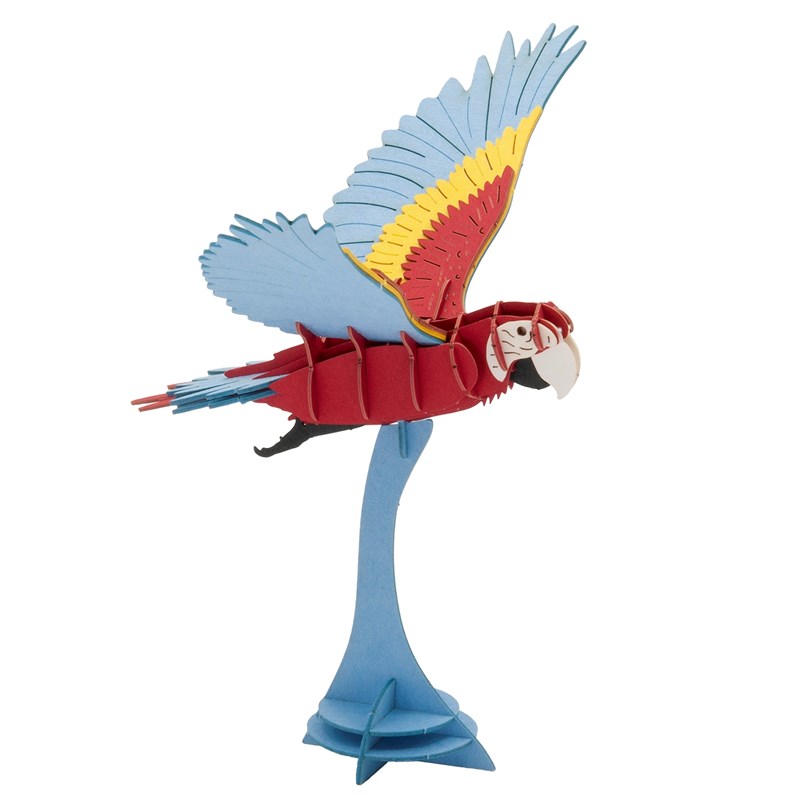 Maquette 3d en papier ara volant