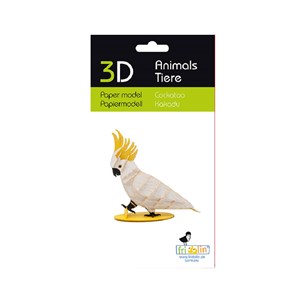 Maquette 3d en papier cacatoès