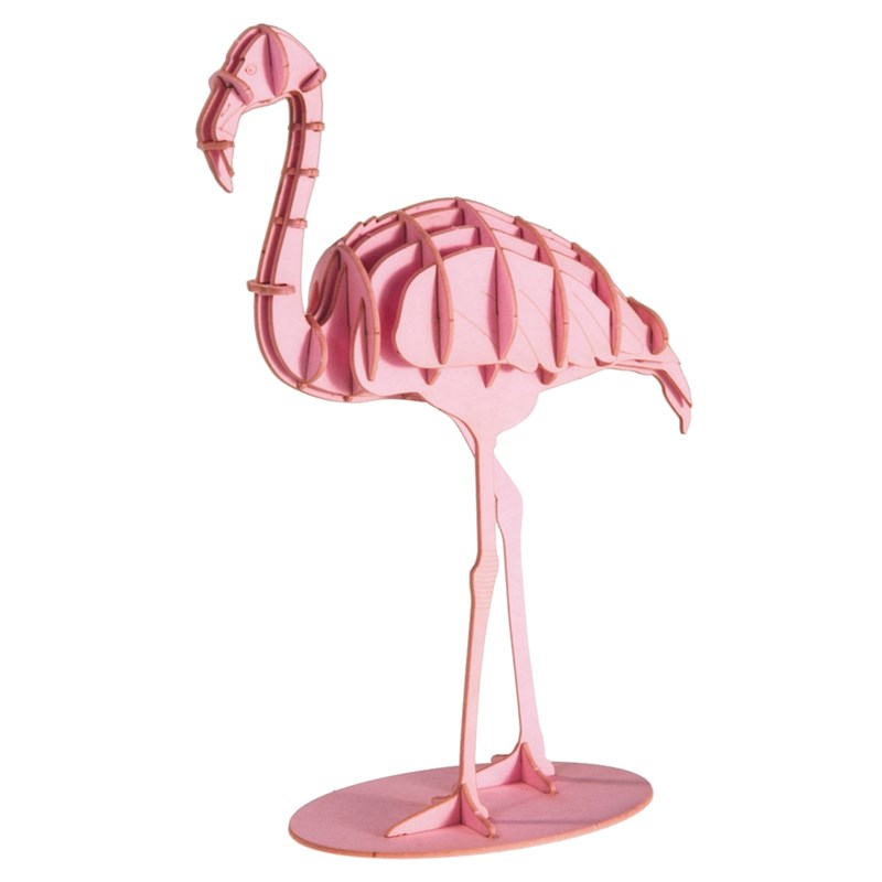 Maquette 3d en papier flamant rose