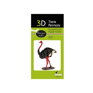 Maquette 3d en papier autruche