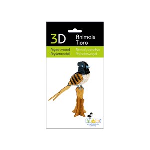 Maquette 3d en papier oiseau de paradis