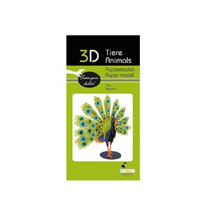 Maquette 3d en papier paon