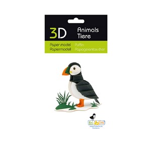 Maquette 3d en papier macareux moine